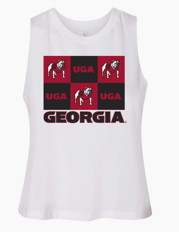 Capri Designs Gridiron Racerback Crop Tank