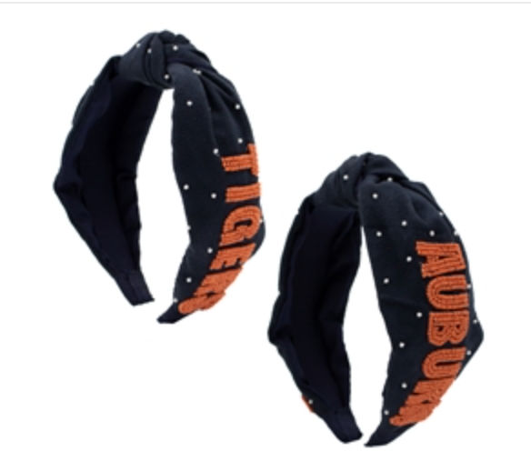 Capri Designs Collegiate Beaded Top Knot Headband