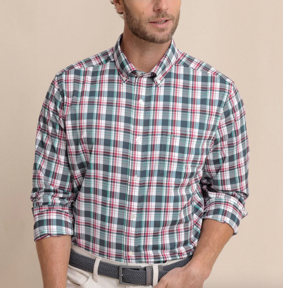 Southern Tide Brrr Breakwater Plaid LS Shirt