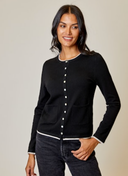 Design History Two Tone Sweater Cardigan