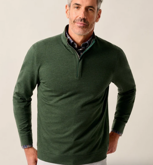 johnnie-O Rubin Herringbone 1/4 Zip Pullover