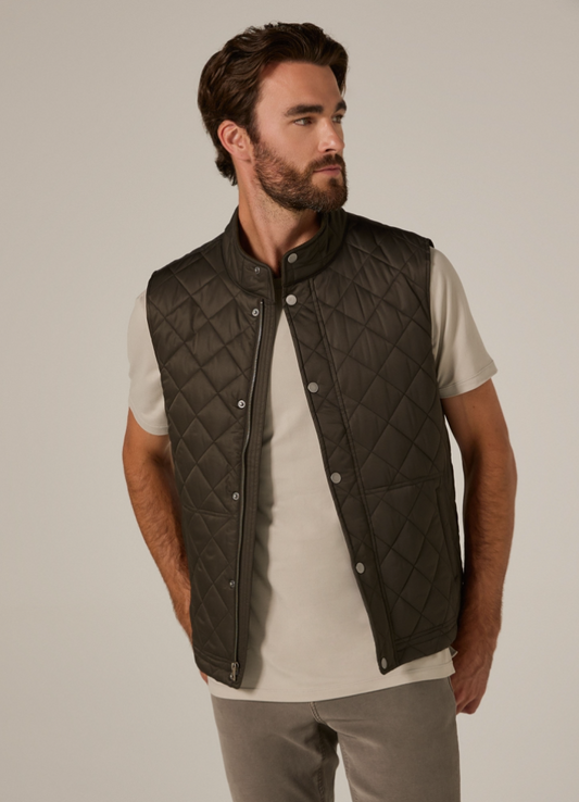 7 Diamonds Crest Quilted Vest