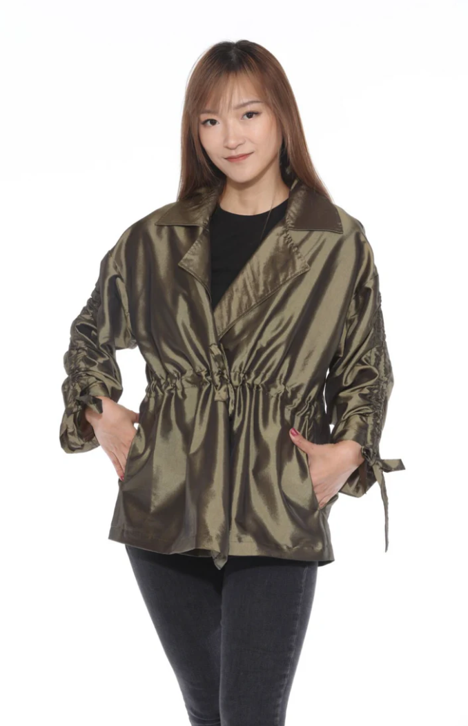 Oopera Short Jacket w Ruched Sleeves