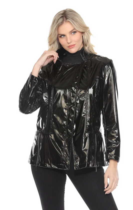 Oopera Patent Faux Leather Jacket