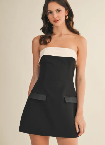 Mustard Seed Foldover Tube Skort Dress