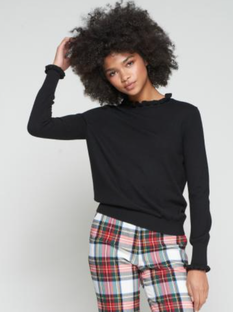 Vilagallo LS Ruffled Jersey Shirt