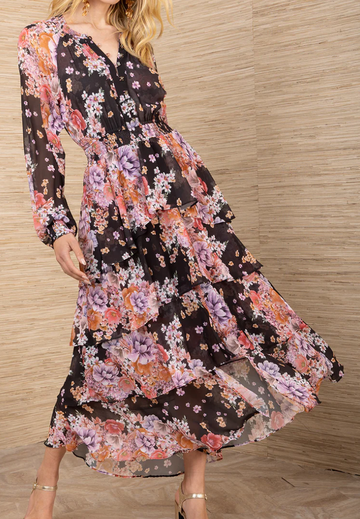 Hale Bob Adalee Chiffon Dress