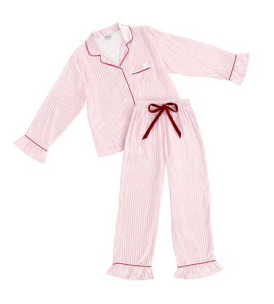 Bella Il Fiori Satin LS Shirt Pant Pajama Set
