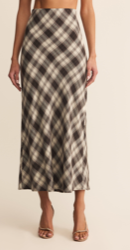 Z Supply Europa Plaid Midi Skirt