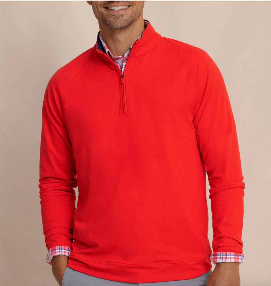 Southern Tide Cruiser Heather 1/4 Zip Pullover