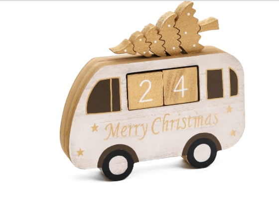 Accents de Ville Wood Mini Bus Advent Calendar