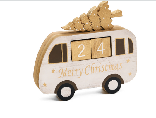 Accents de Ville Wood Mini Bus Advent Calendar