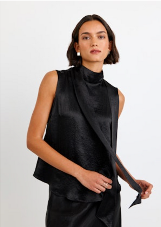 Bella Dahl Scarf Neck Sleeveless Blouse