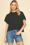 Pinch  Dropped Shoulder Sweater Top