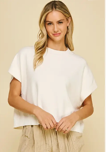Pinch  Dropped Shoulder Sweater Top