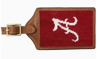 Pineapple Needlepoint Luggage Tag
