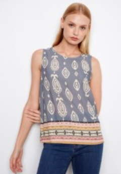 Charlie B Printed Sleeveless Top