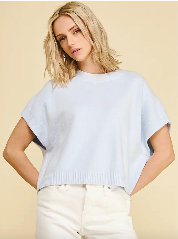 Pinch  Dropped Shoulder Sweater Top