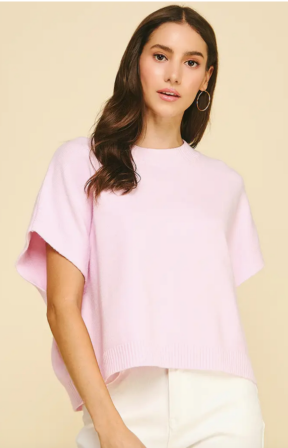 Pinch  Dropped Shoulder Sweater Top