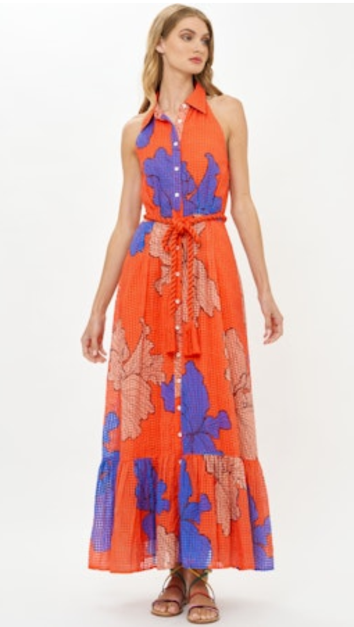 Oliphant Sleeveless Shirt Dress Maxi