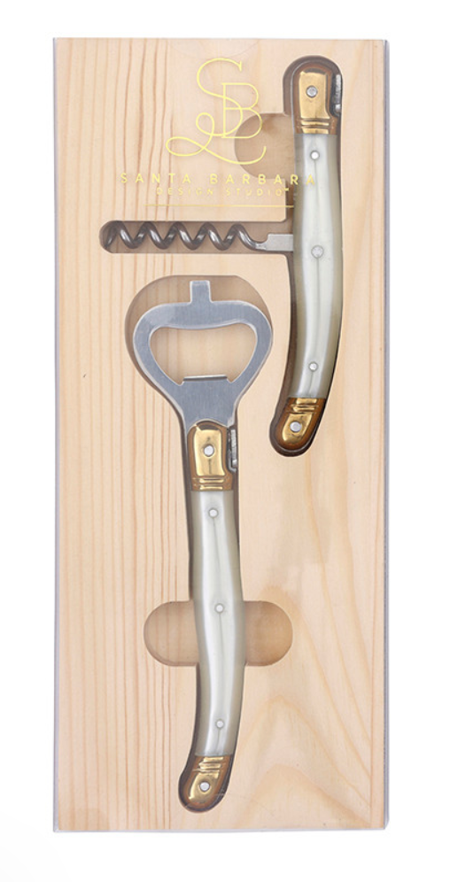 Santa Barbara Design Corkscrew Set In Wood Tray