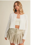 Mustard Seed Wavy Pointelle Cardigan