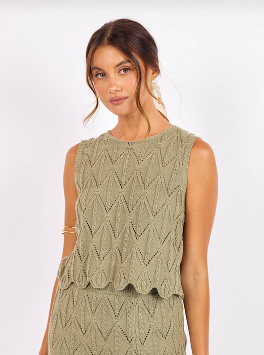 Sage The Label Succulent Sweater Tank