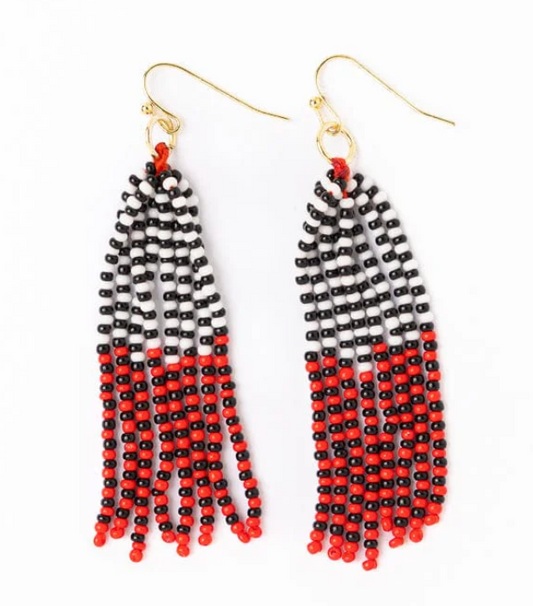Ink+Alloy Game Day Tassel Bead Earrings