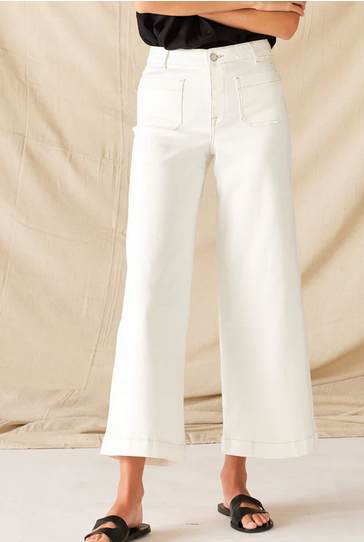Voyageur Sailor Cropped Wide Leg Pant