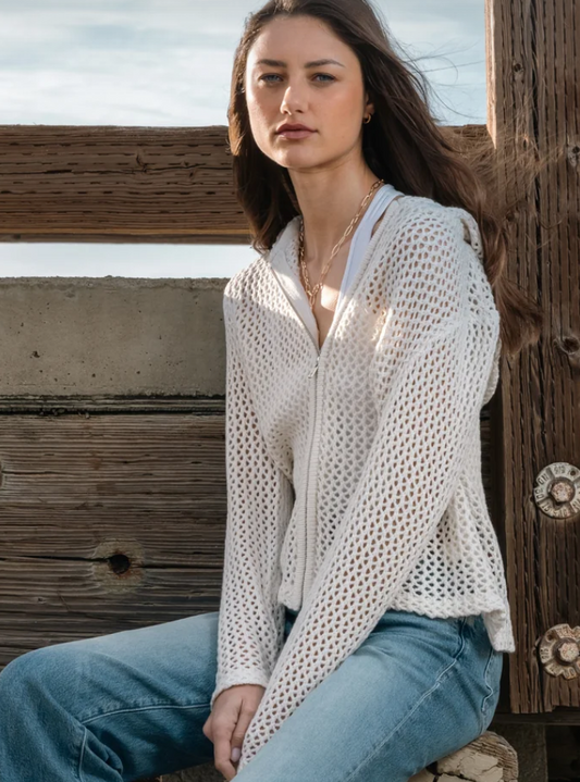 Dylan Whitney Pointelle Sweater