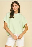 Pinch  Dropped Shoulder Sweater Top