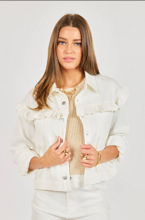 Sadie & Sage Clear Eyes Ruffle Jacket