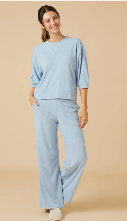 Softies Terry Cropped Sleeve Crew & Pant
