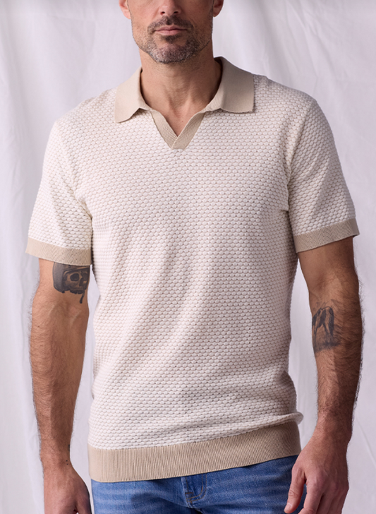 The Normal Brand Knit Jacquard Polo