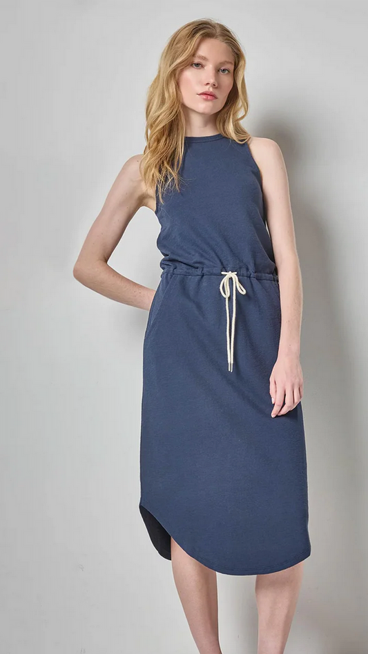 Lilla P Terry Shirttail Midi Dress