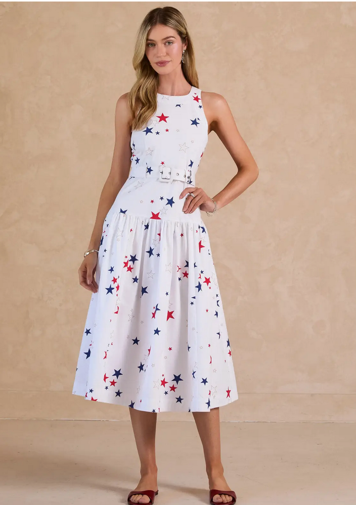 Current Air Star Print Halter Dress