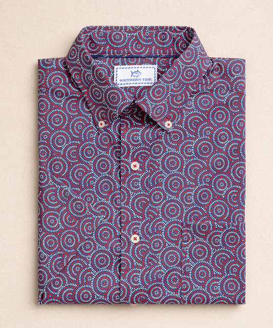 Southern Tide Coastal Breeze Fireworks Sportshirt