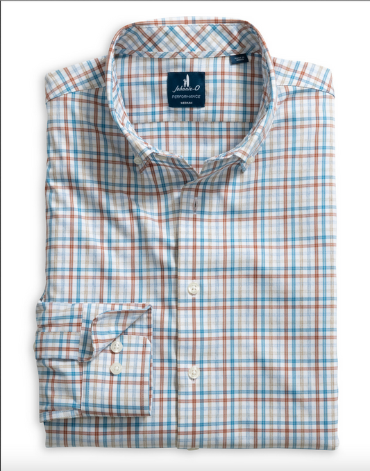 johnnie-O Redwood Check Button Up Shirt