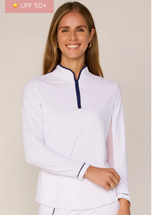 G Lifestyle LS Moch Neck Binding 1/4 Zip