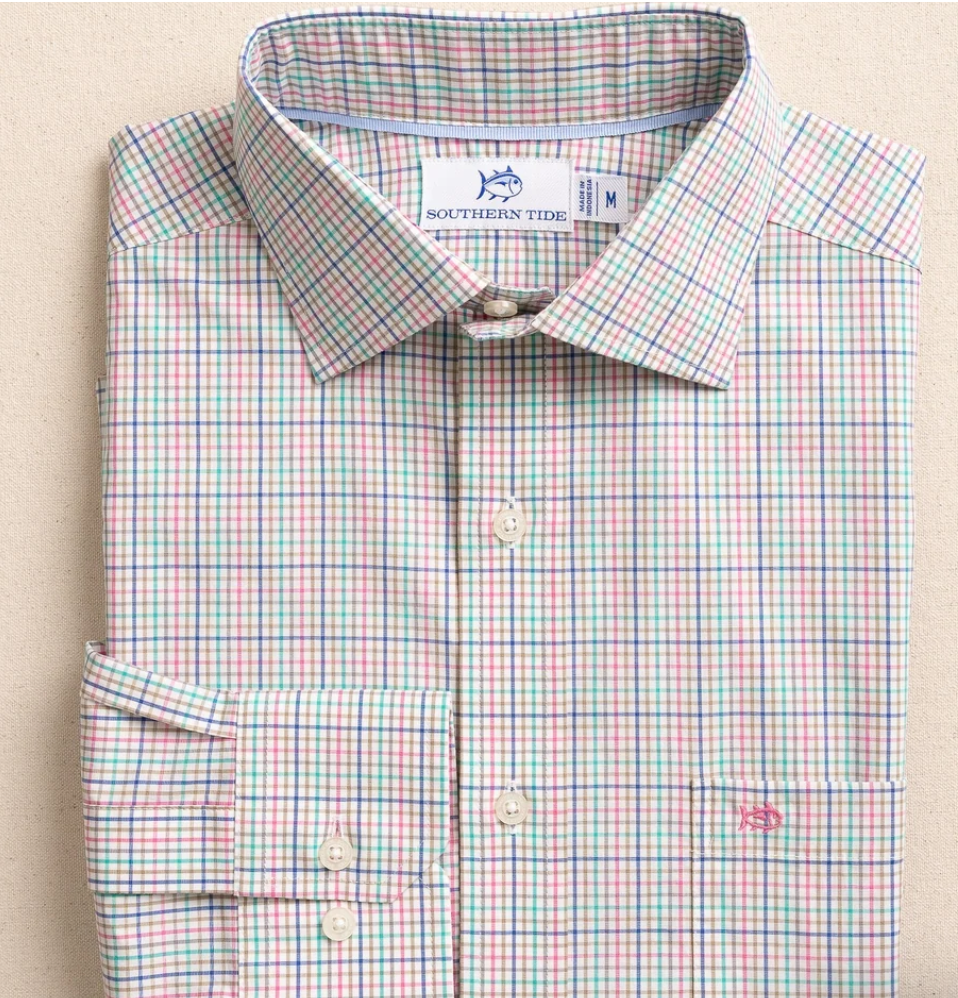 Southern Tide Hillyer Charleston Plaid Shirt