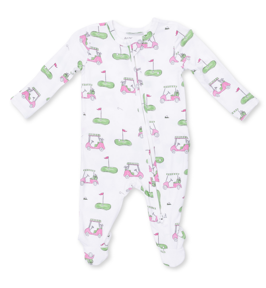 Angel Dear Ruffle Back Zipper Footie