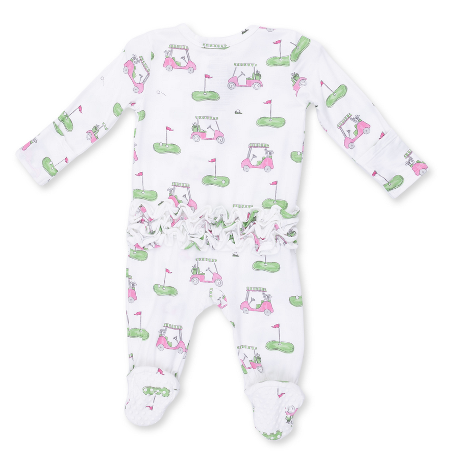 Angel Dear Ruffle Back Zipper Footie