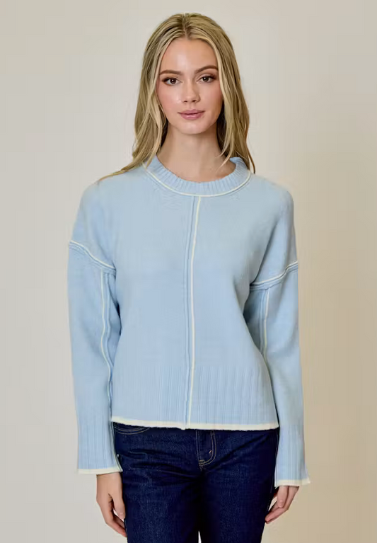 Design History LS Two-Tone Sweater