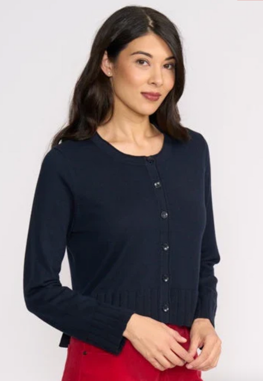 Foil Seams Natural Cardigan