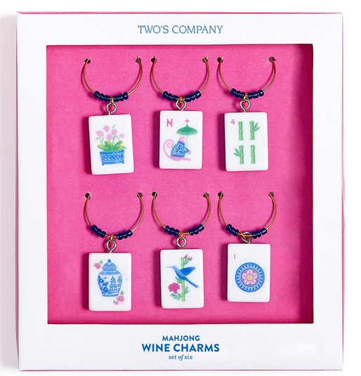 Two's Company Wine Charm Set