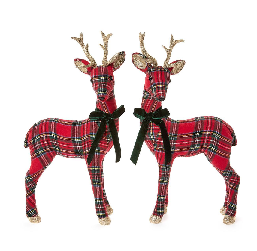Two's Company Tartan Deer