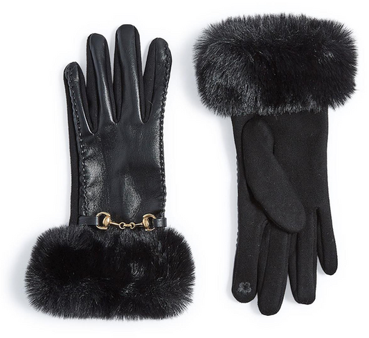 Two's Company Fur Glove w Bit