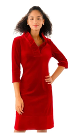 Gretchen Scott Ruffneck Velvet Dress