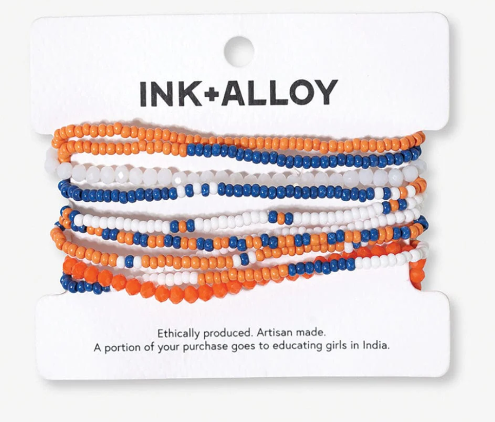 Ink+Alloy Sage 10 Strand Beaded Stretch Bracelet