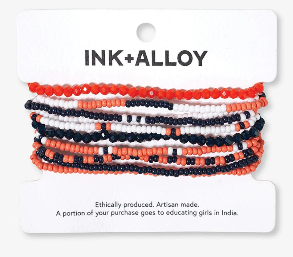 Ink+Alloy Sage 10 Strand Beaded Stretch Bracelet